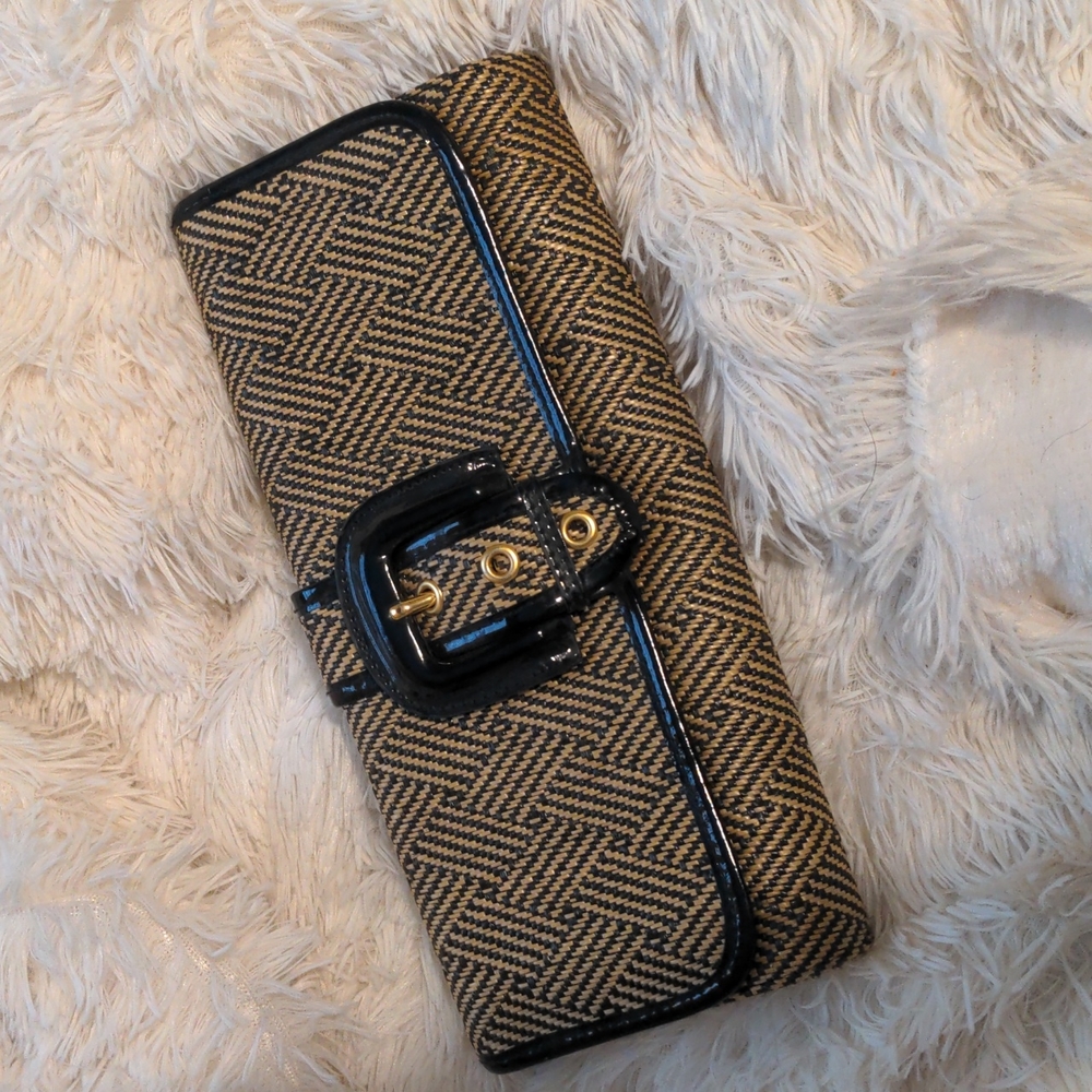 Banana Republic Clutch Black and Tan